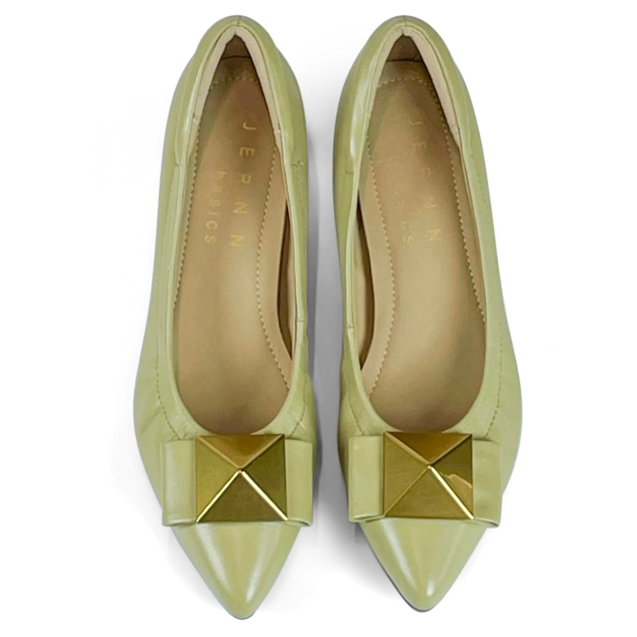 Ana Signature lambskin pumps with large stud