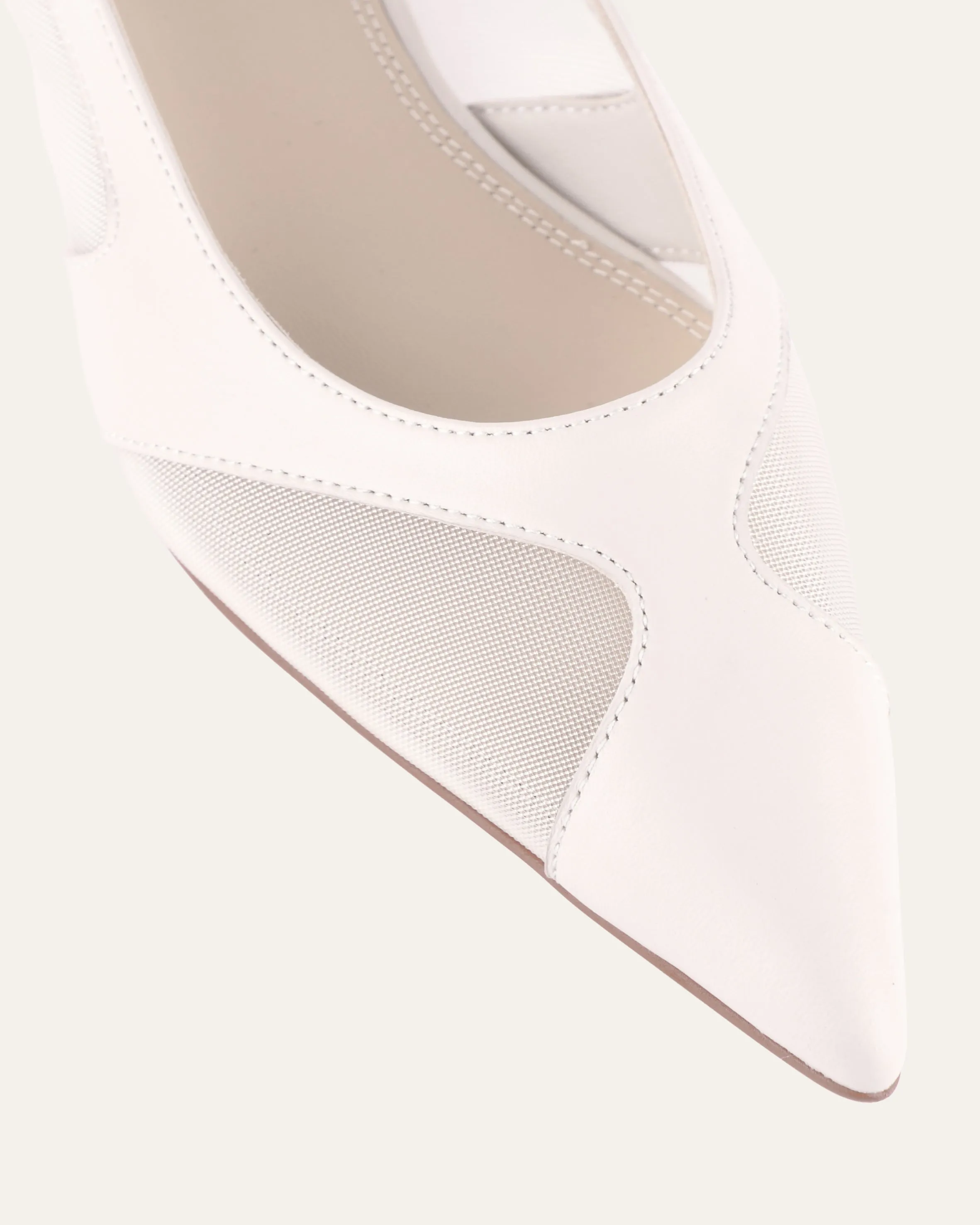 ARBOR DRESS FLATS OFF WHITE MULTI