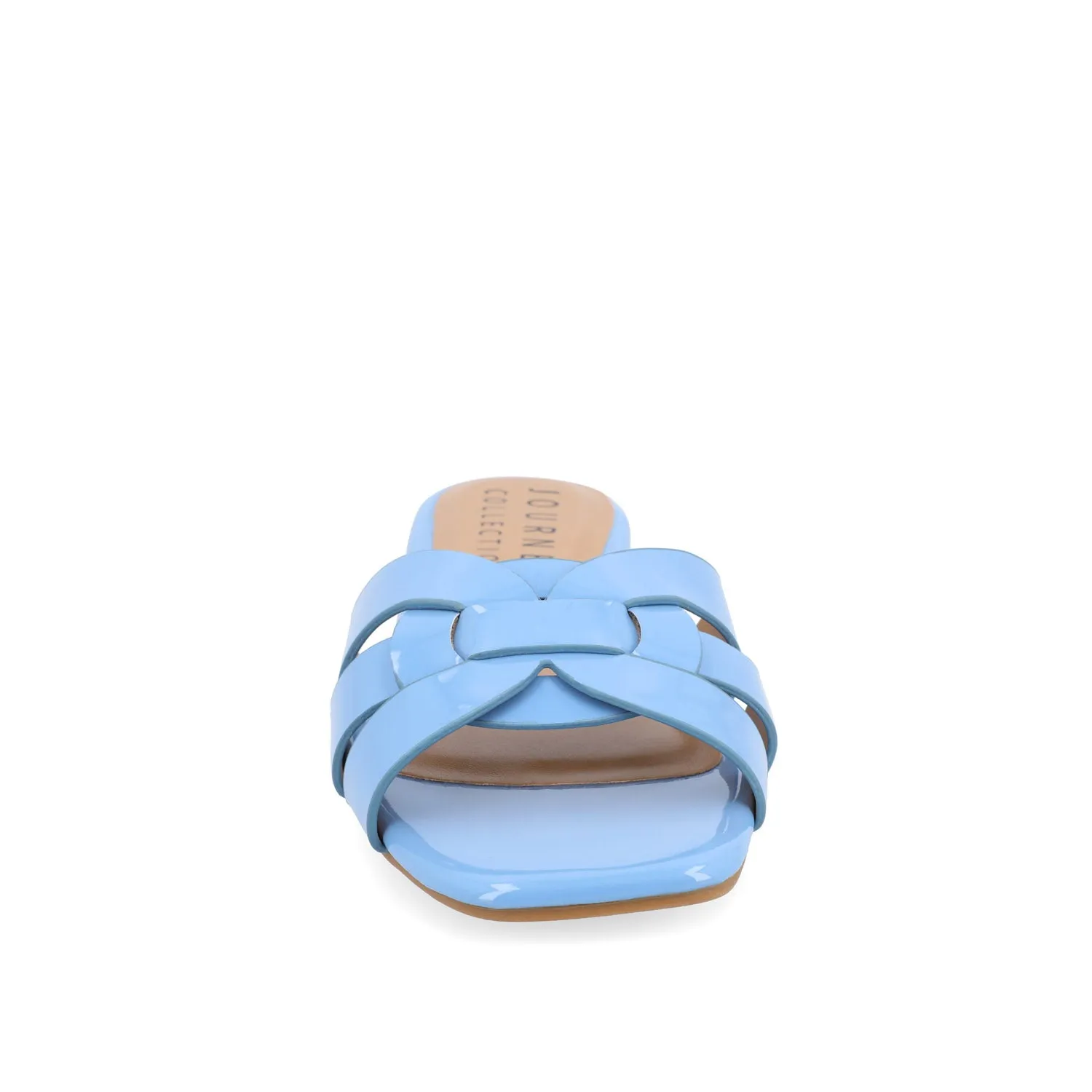 ARRINA SLIDE SANDALS IN STATEMENT PATENT