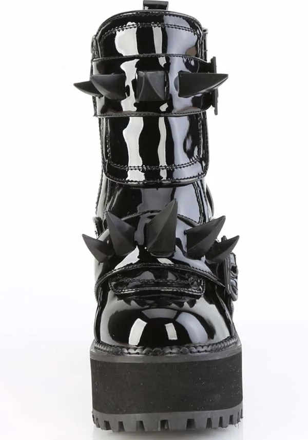 ASSAULT-72 [Black Patent] | PLATFORM BOOTS [PREORDER]