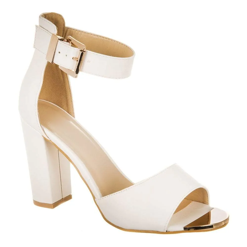 Aurora High Heel Ankle Strap Open Toe Sandals