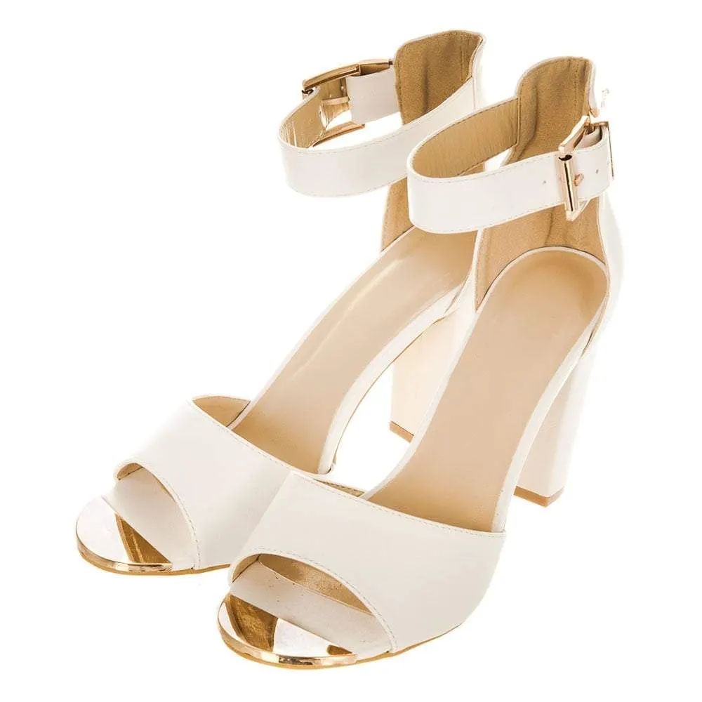 Aurora High Heel Ankle Strap Open Toe Sandals