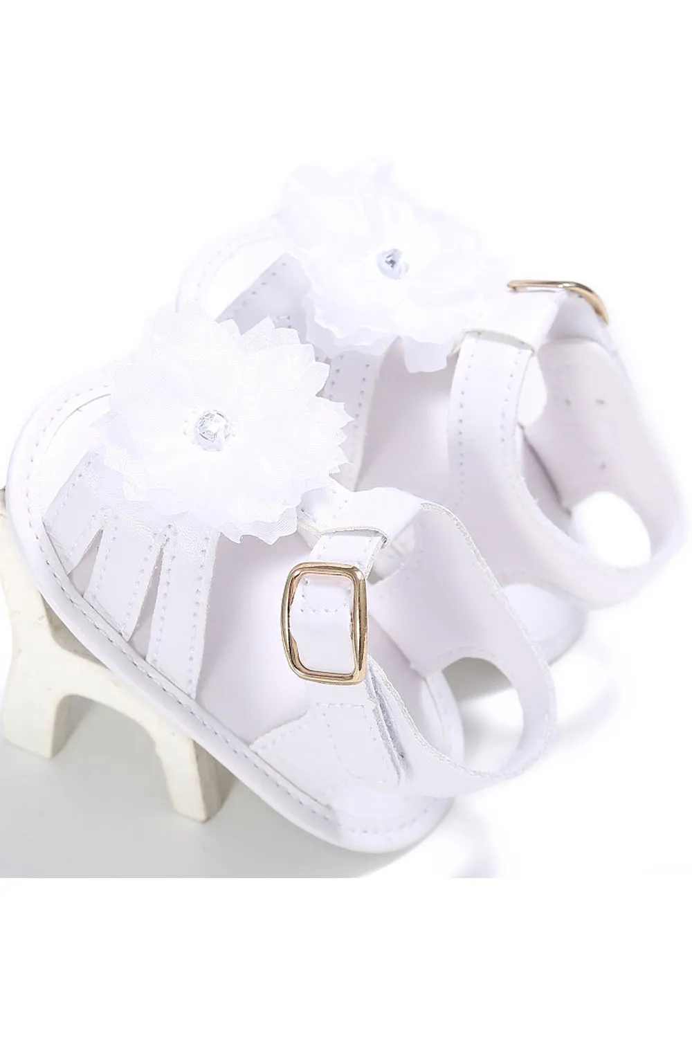 Baby Girls Beautiful Flower Decorated Strap Belt Convenient Sandals - BGSD106099