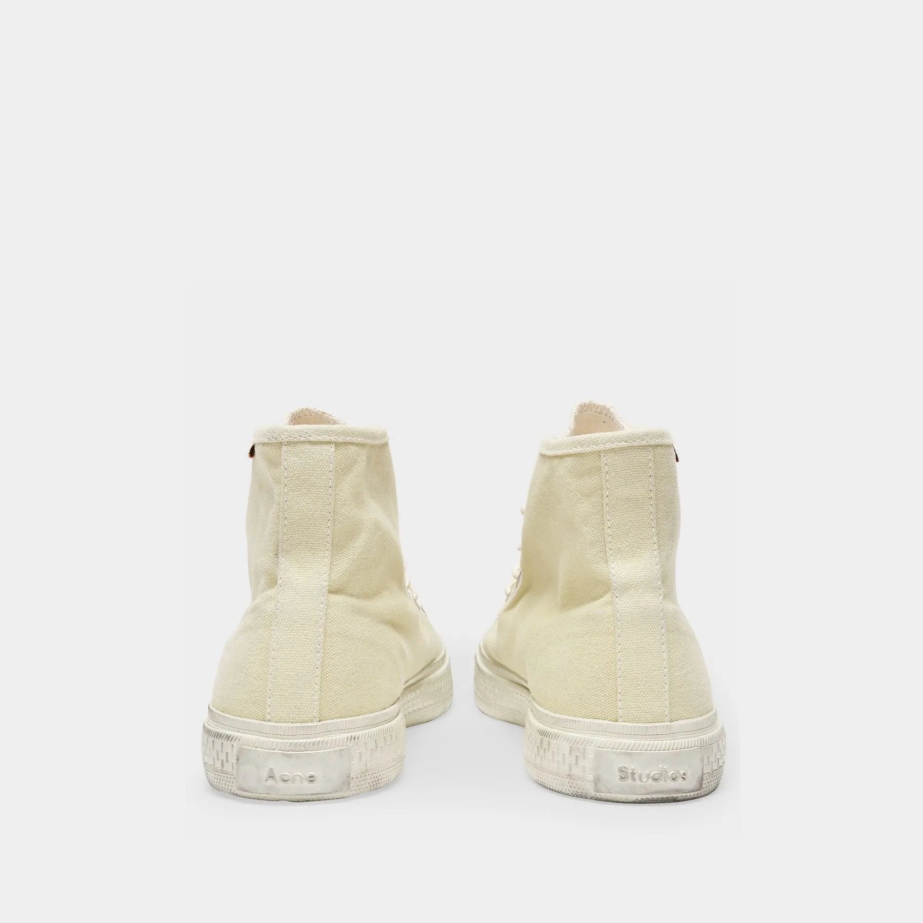 Ballow High Tumbled Sneakers in Yellow Canvas