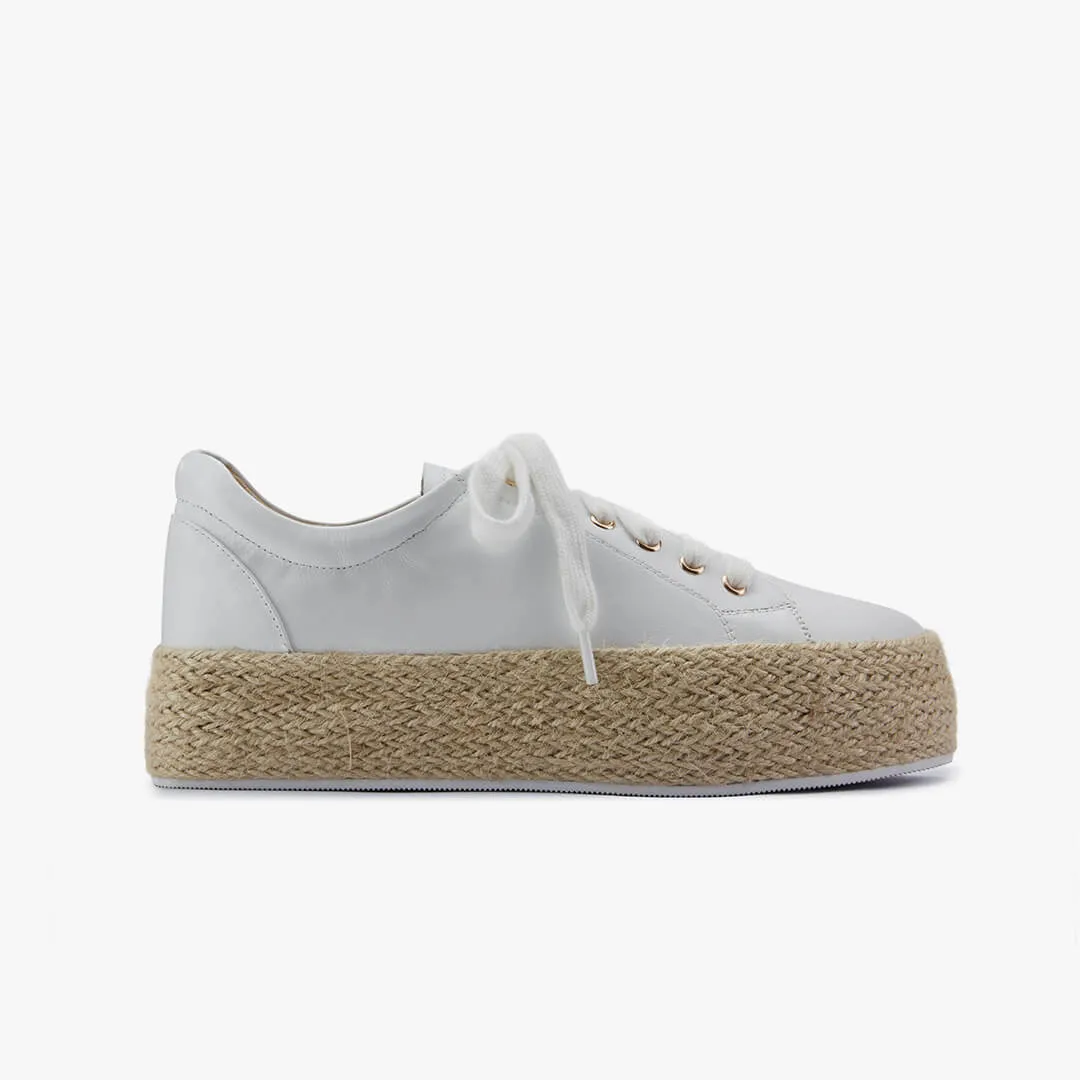 *BEST DAY - raffia flatform sneakers