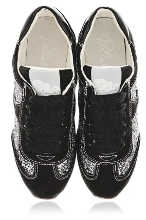 BLINK MARTINA Black Metallic Glitter Sneakers