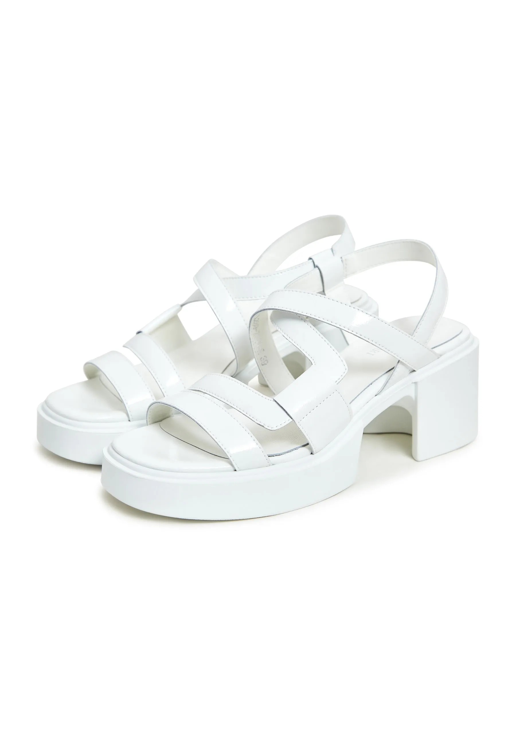 Block Heels Sandals Amira- White