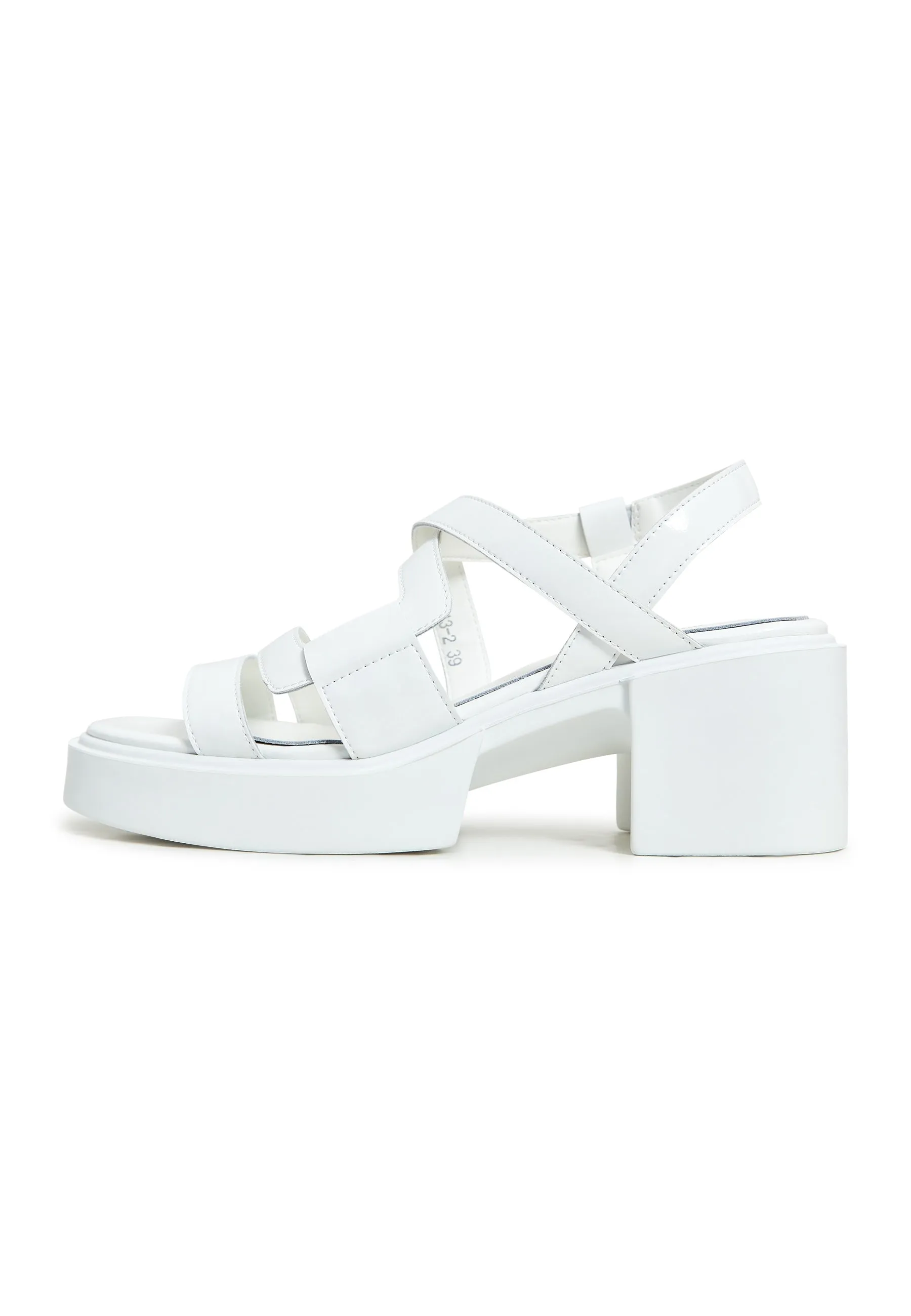 Block Heels Sandals Amira- White