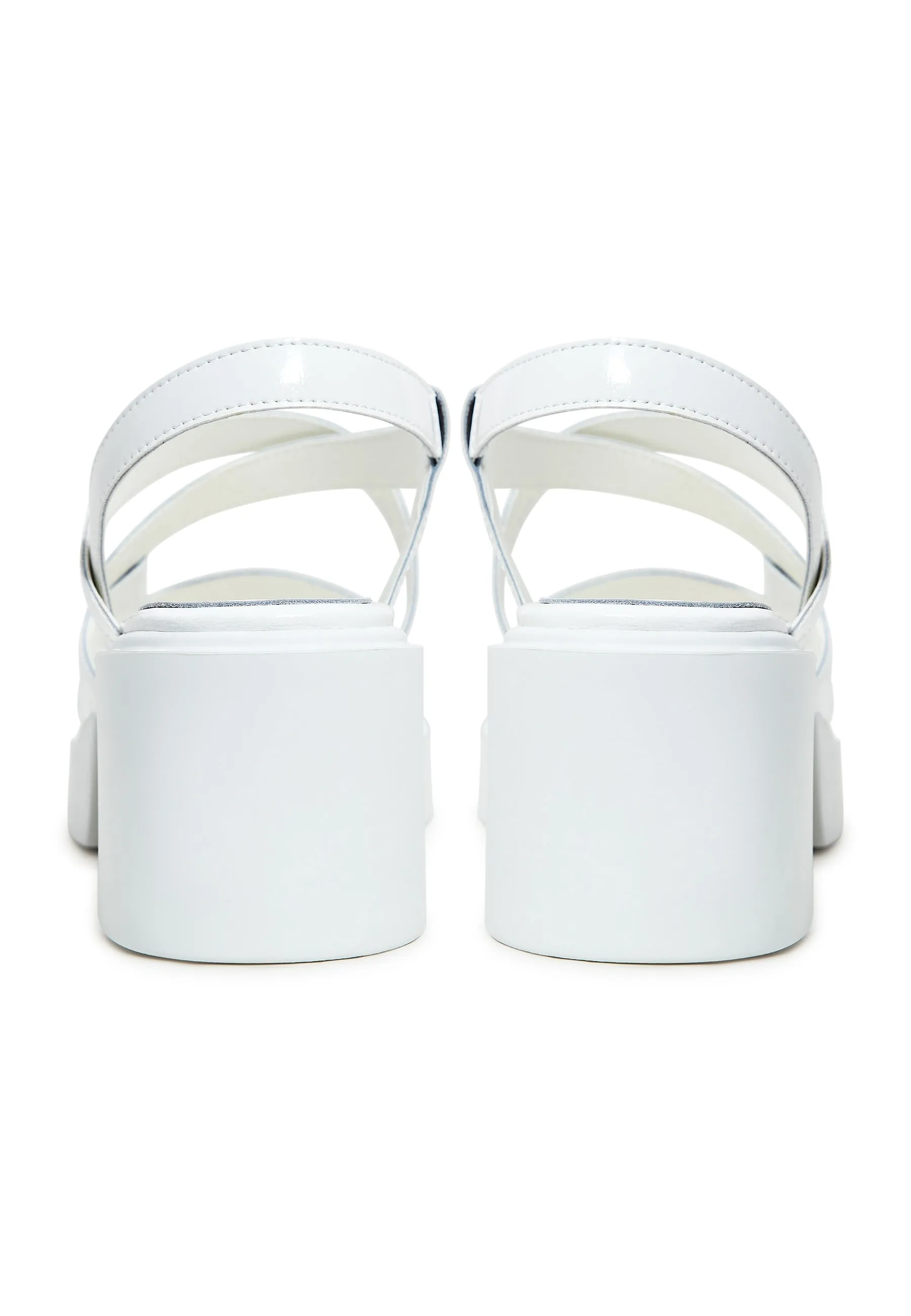 Block Heels Sandals Amira- White