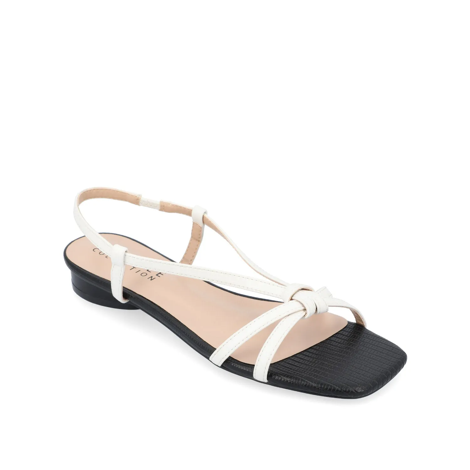 BRIDGET MULTI STRAP SANDALS IN FAUX LEATHER