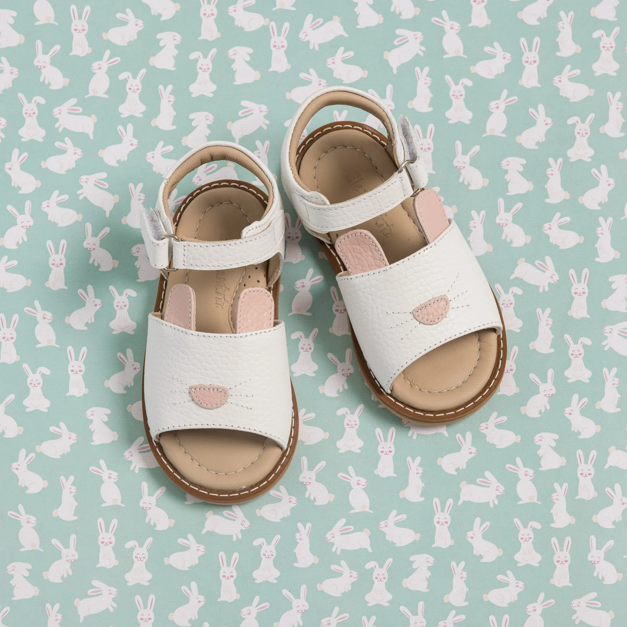 Bunny Sandal Toddler White