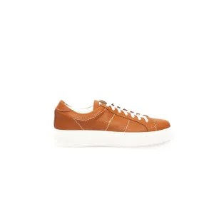 Cerruti 1881 Orange Leather Men Sneaker