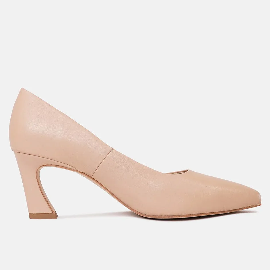 Charli Nude Leather Heels