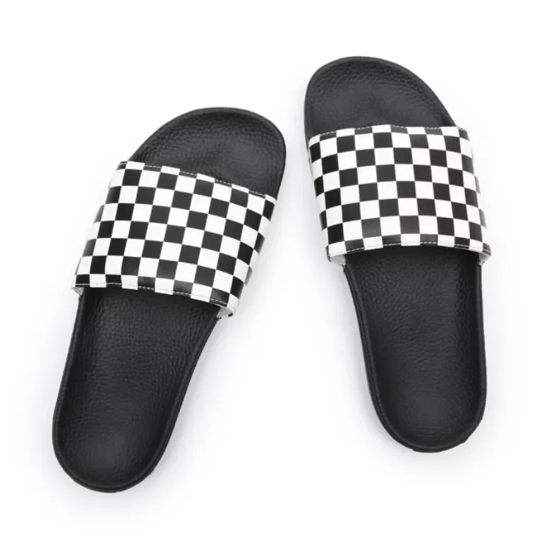 CHECKERBOARD SLIDE-ON SANDALS-Vn0004kiip9