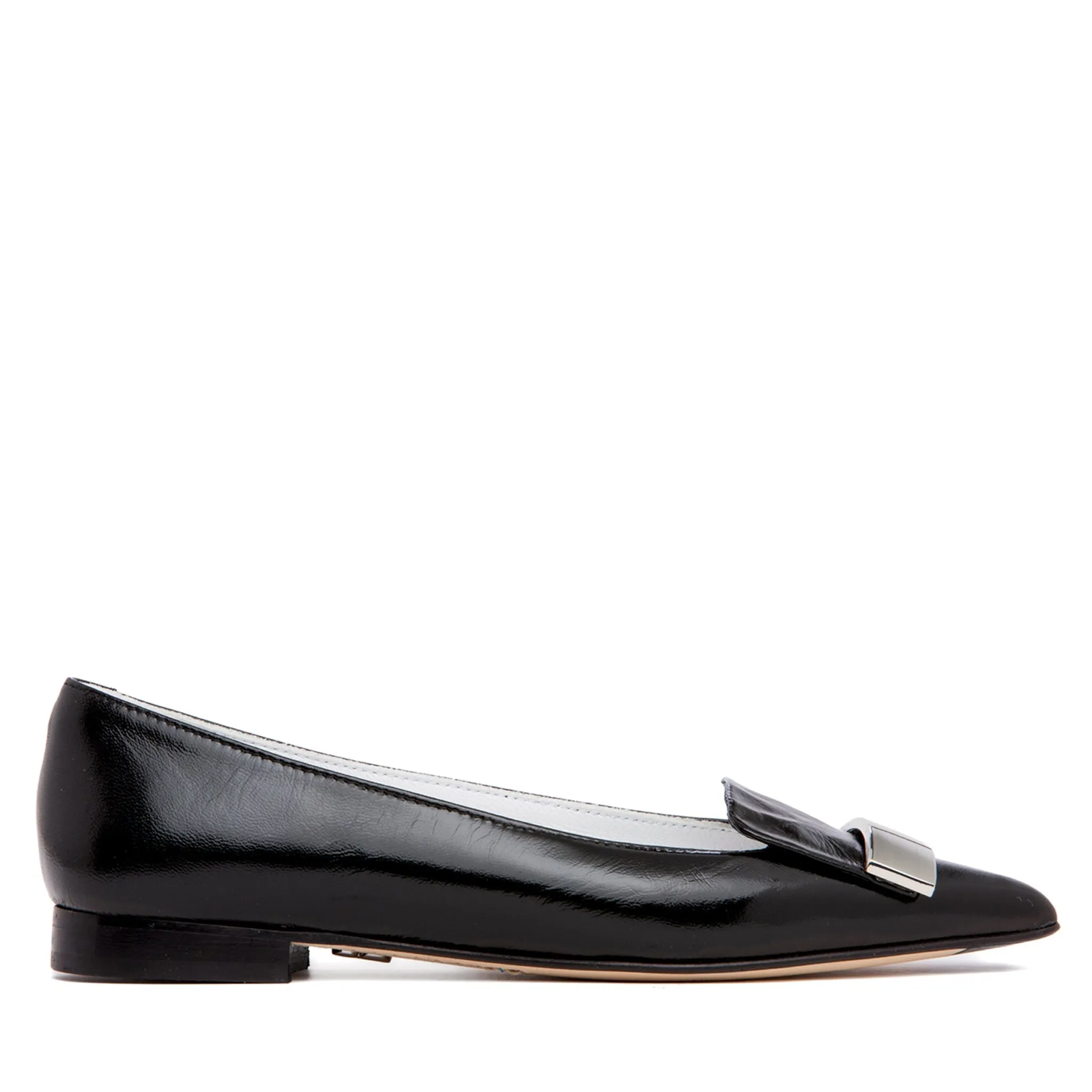 Fia Black Patent Leather Flat