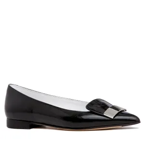 Fia Black Patent Leather Flat