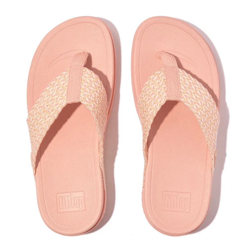 FitFlop Surf Multi-Tone Webbing Toe-Post Sandals Blushy