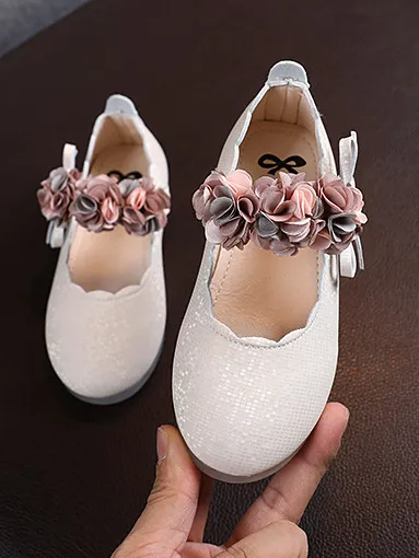 Floral Arch Ribbon Sparkle Flats by Liv and Mia