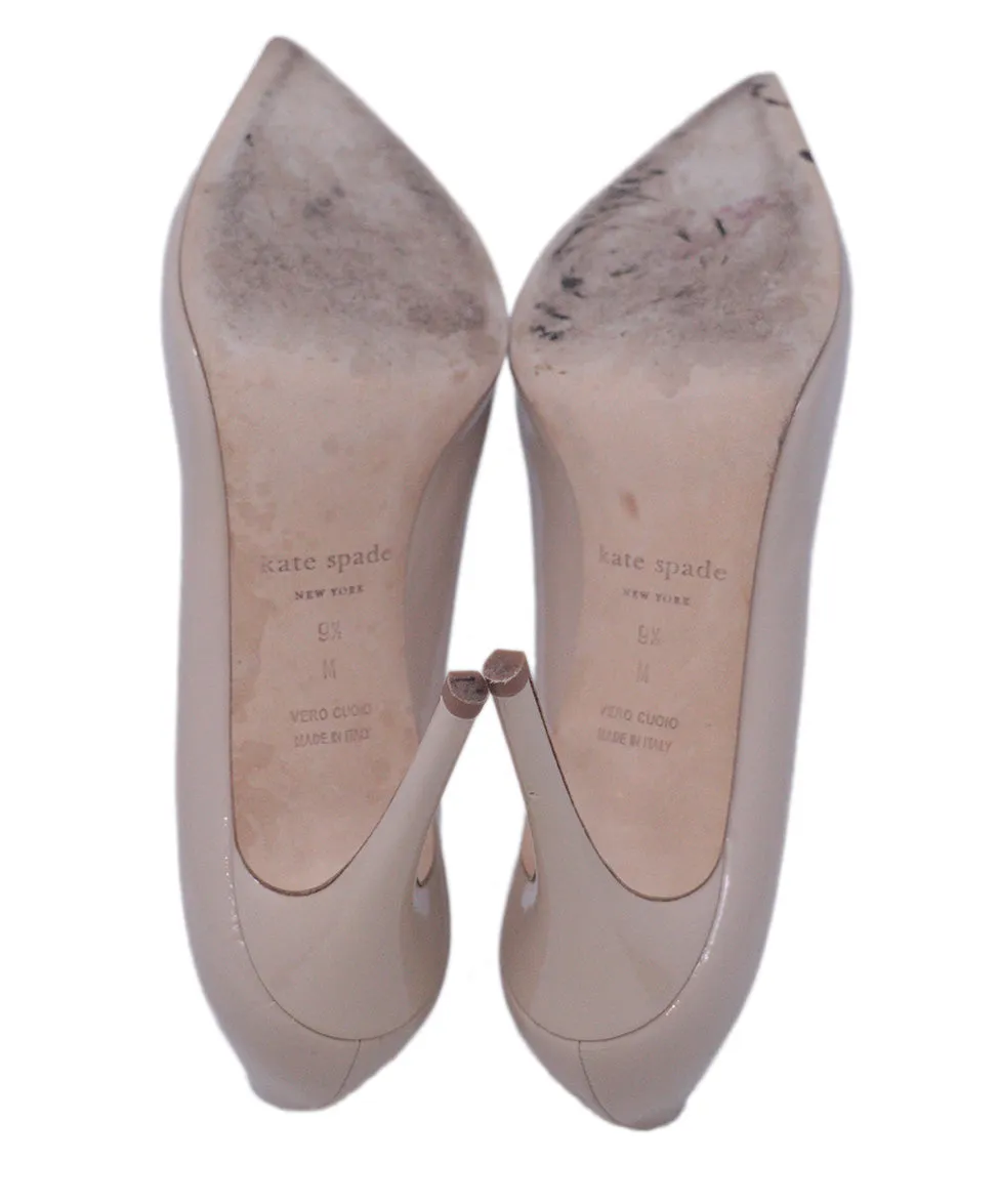 Kate Spade Beige Patent Leather Heels sz 9.5