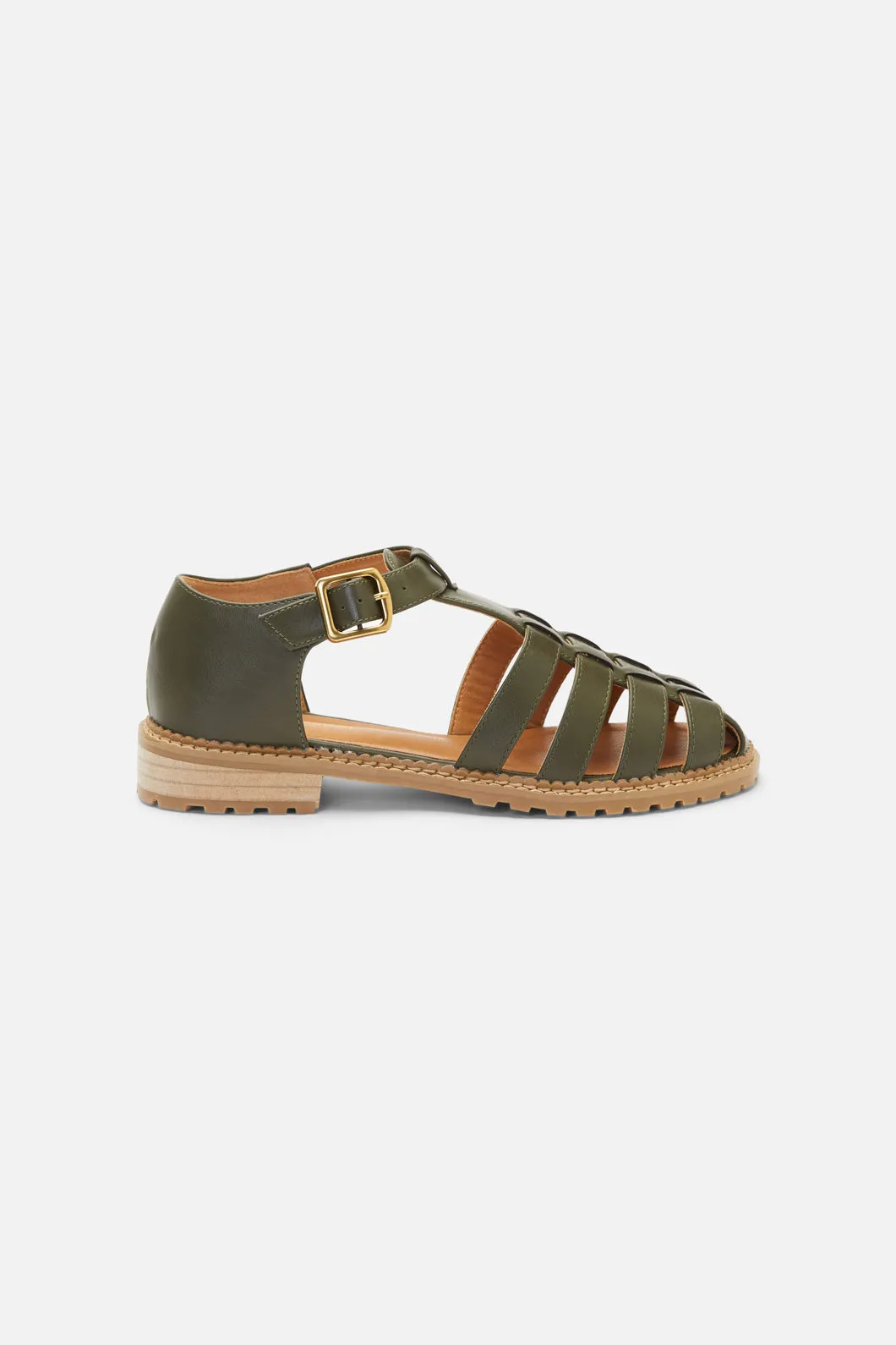 Olive Anemone Sandals