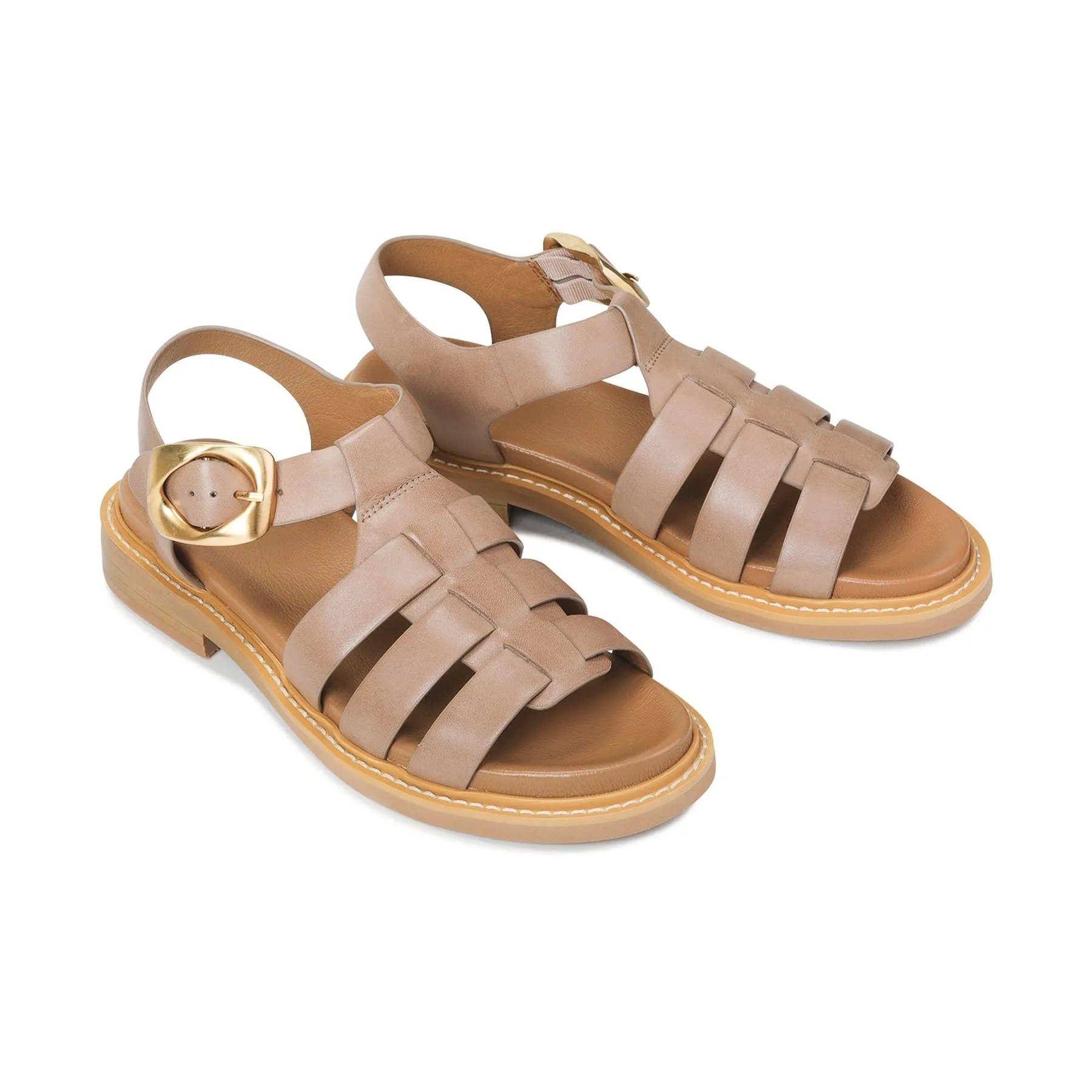 ORNAMENT LEATHER SANDALS