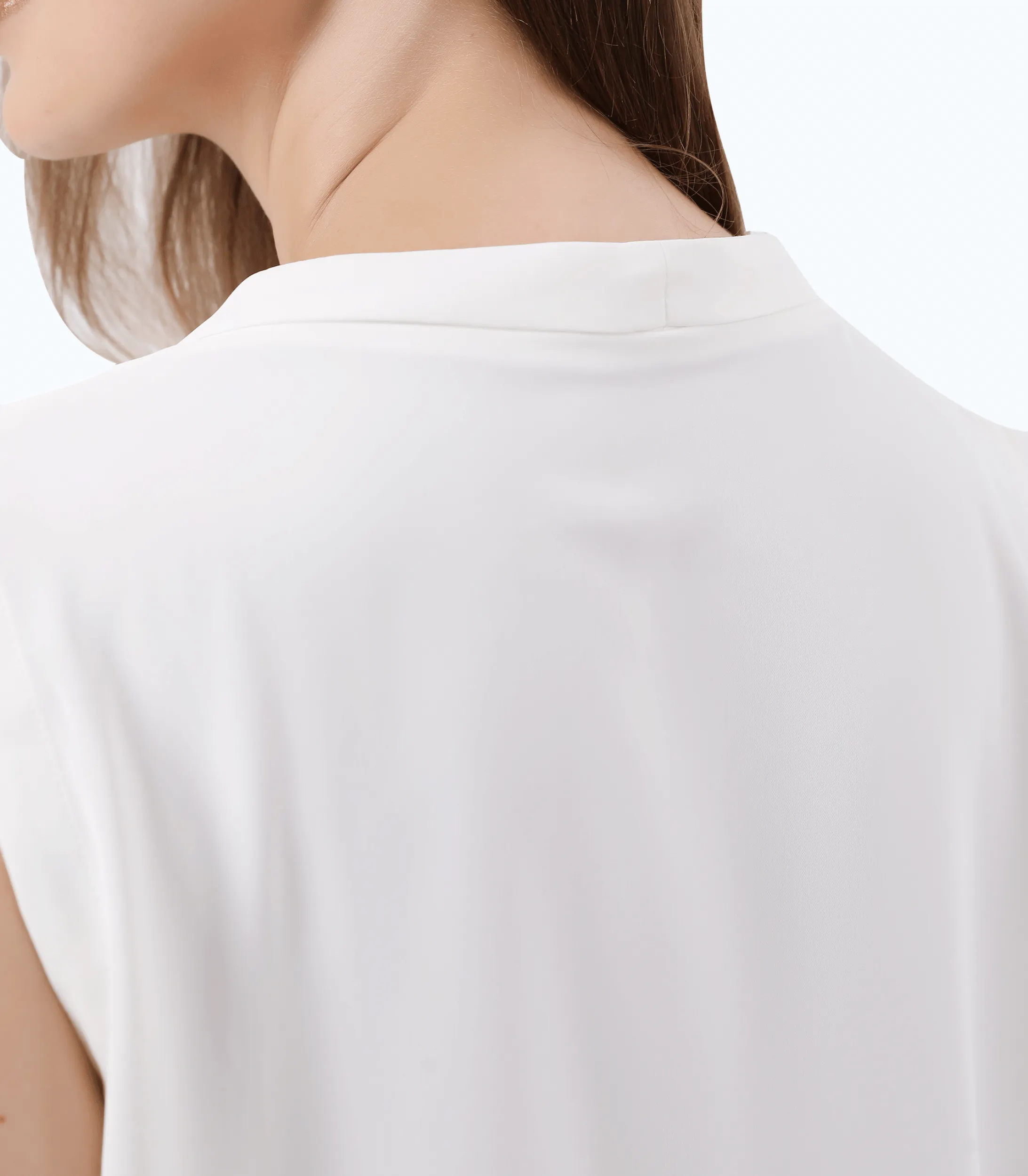 Pleat Front V-Neck Maternity Blouse