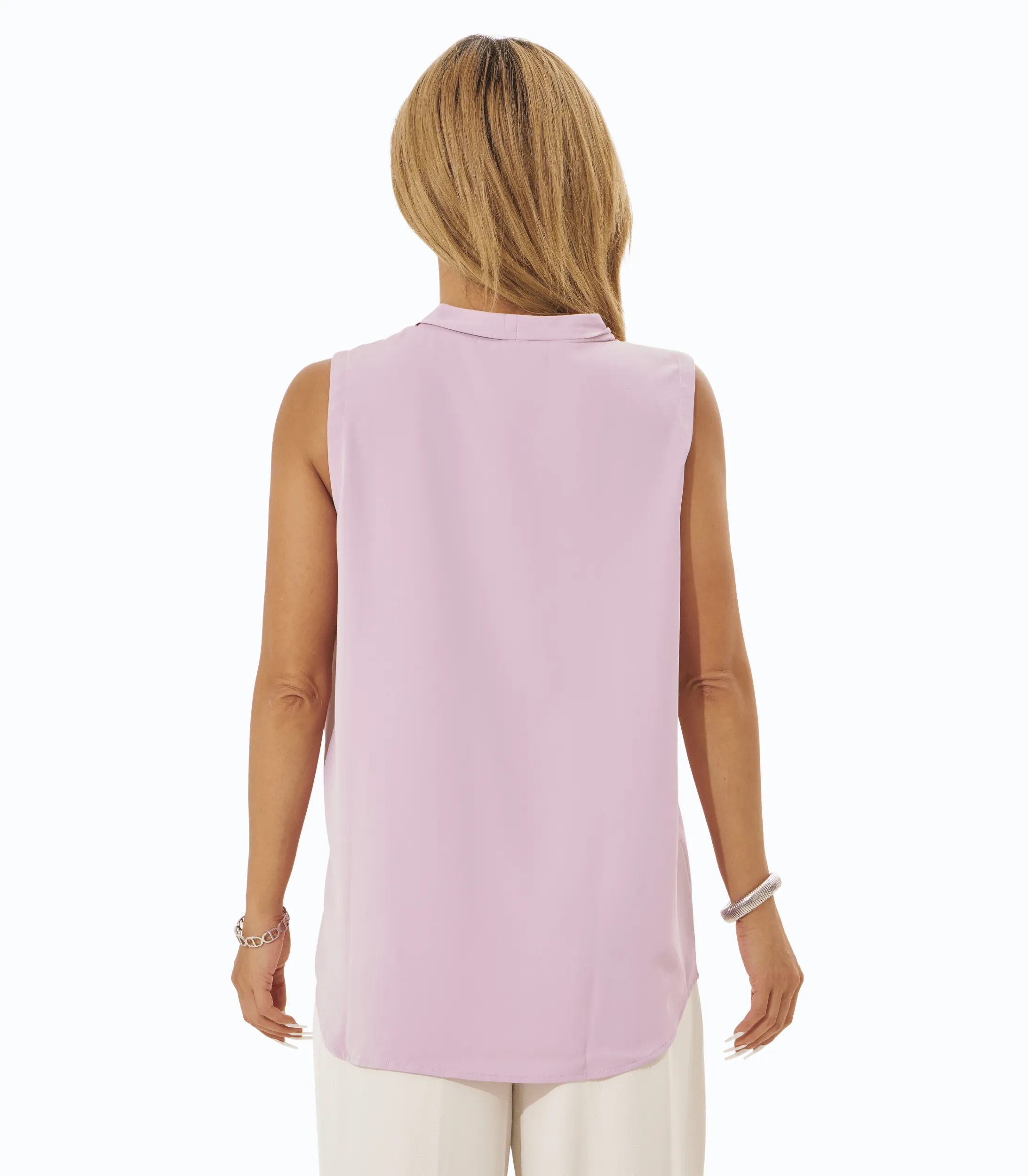 Pleat Front V-Neck Maternity Blouse