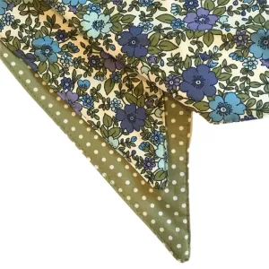 Pretty Blue Vintage Floral Reversible Scarf