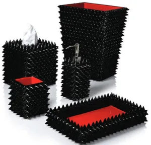 Quill Black Bath Accessories by Mike   Ally