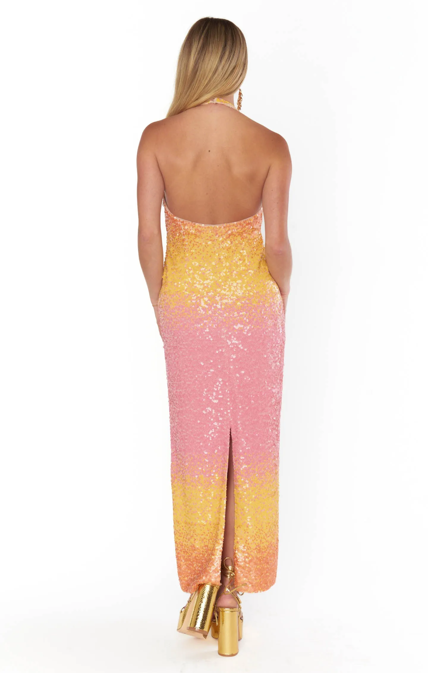 Samba Midi Dress ~ Sundown Ombre Sequins