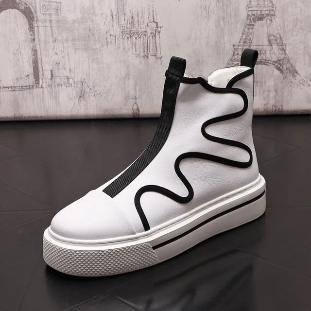 Simple Line High Top Sneakers