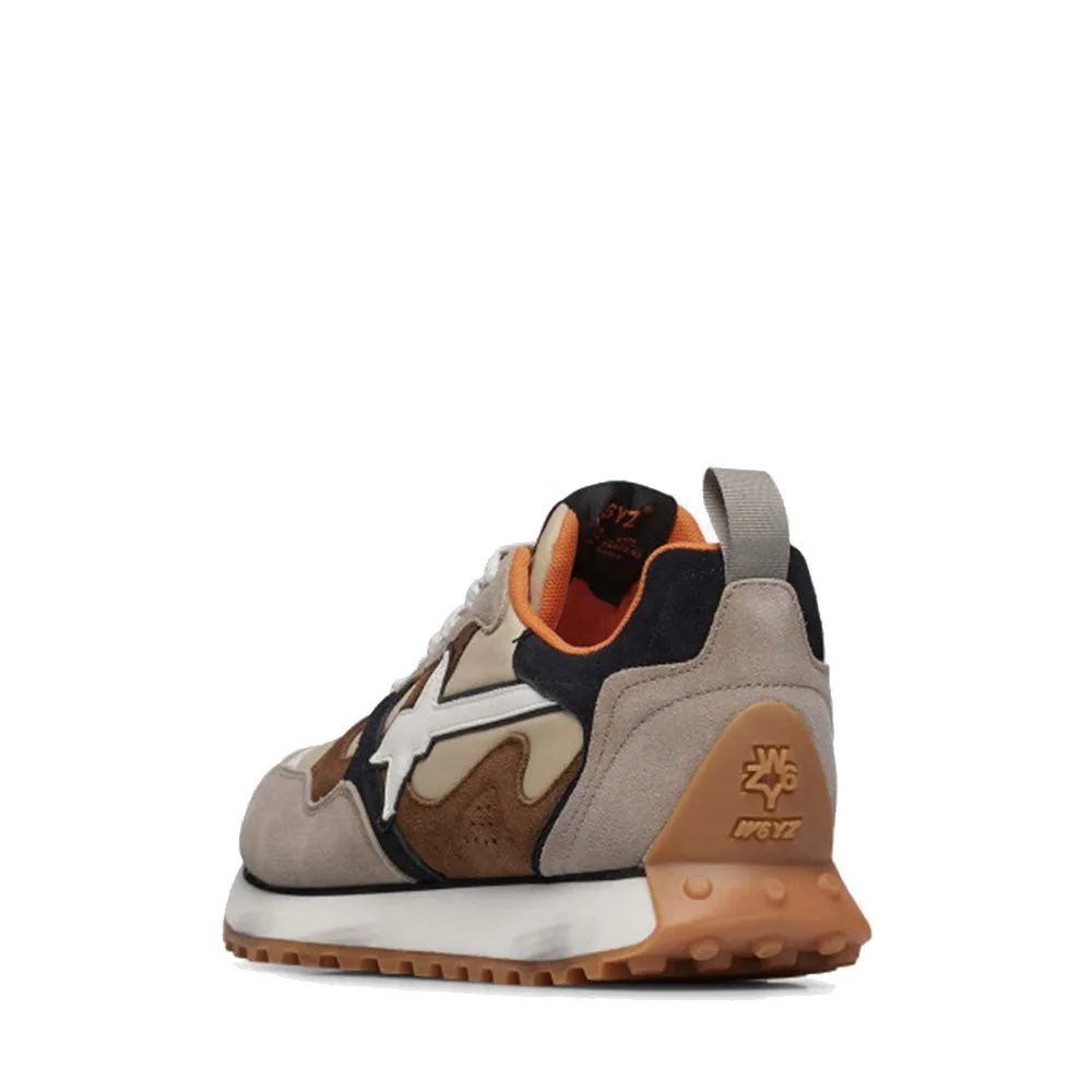 Sneakers Uomo W6YZ Loop-M. in Tessuto Tecnico e Suede colore Taupe Beige Black