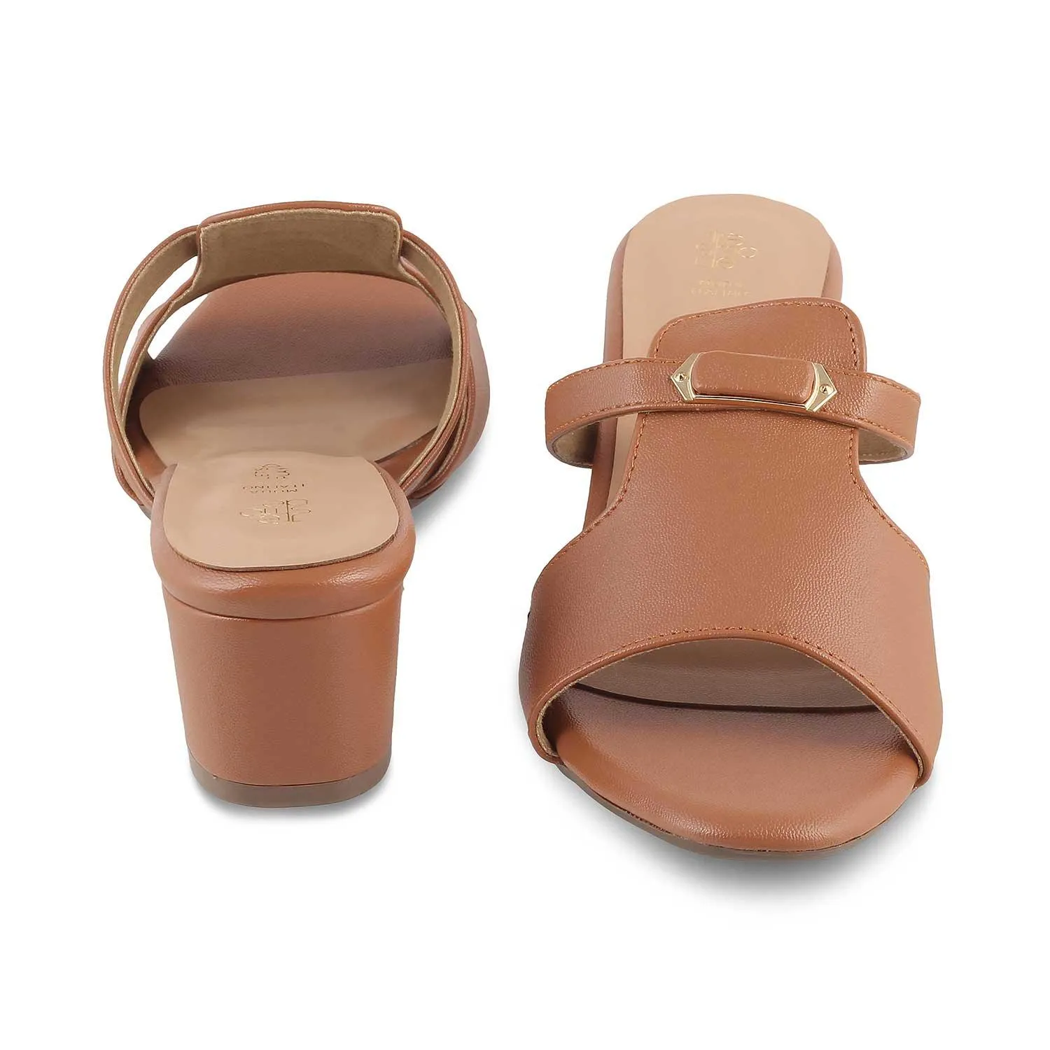 The Miso Tan Women's Dress Block Heel Sandals Tresmode