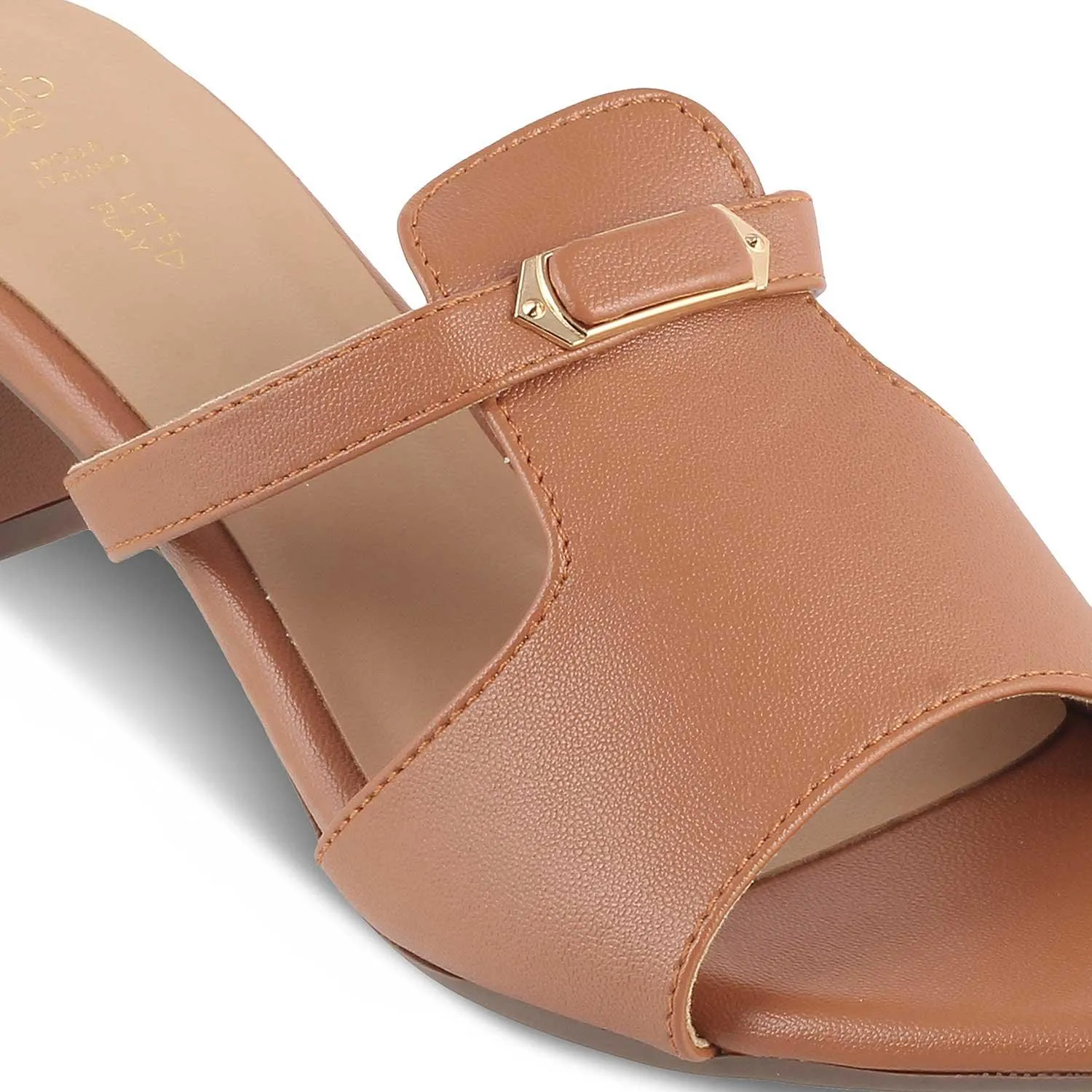 The Miso Tan Women's Dress Block Heel Sandals Tresmode