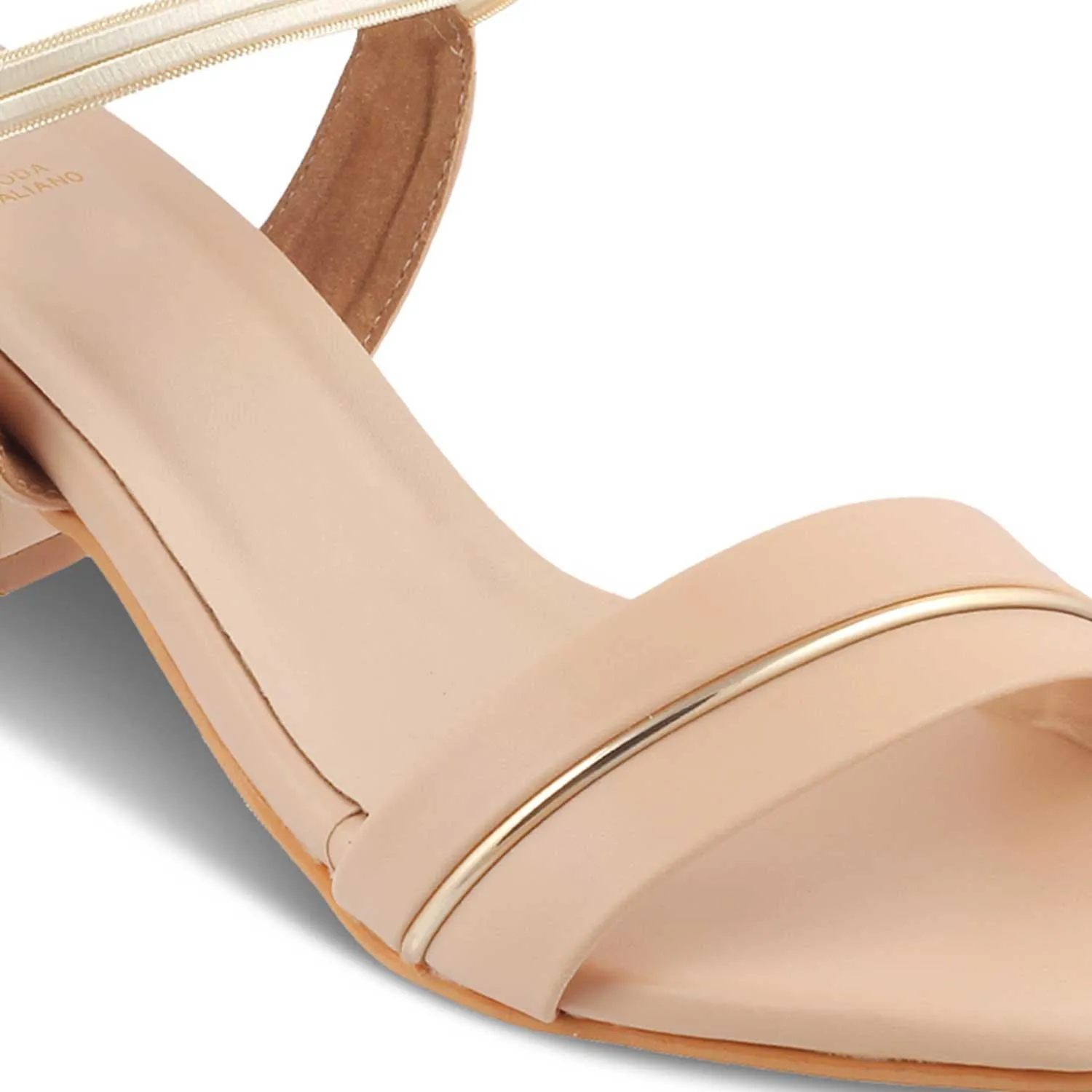 The Rachel-2 Beige Women's Dress Block Heel Sandals Tresmode