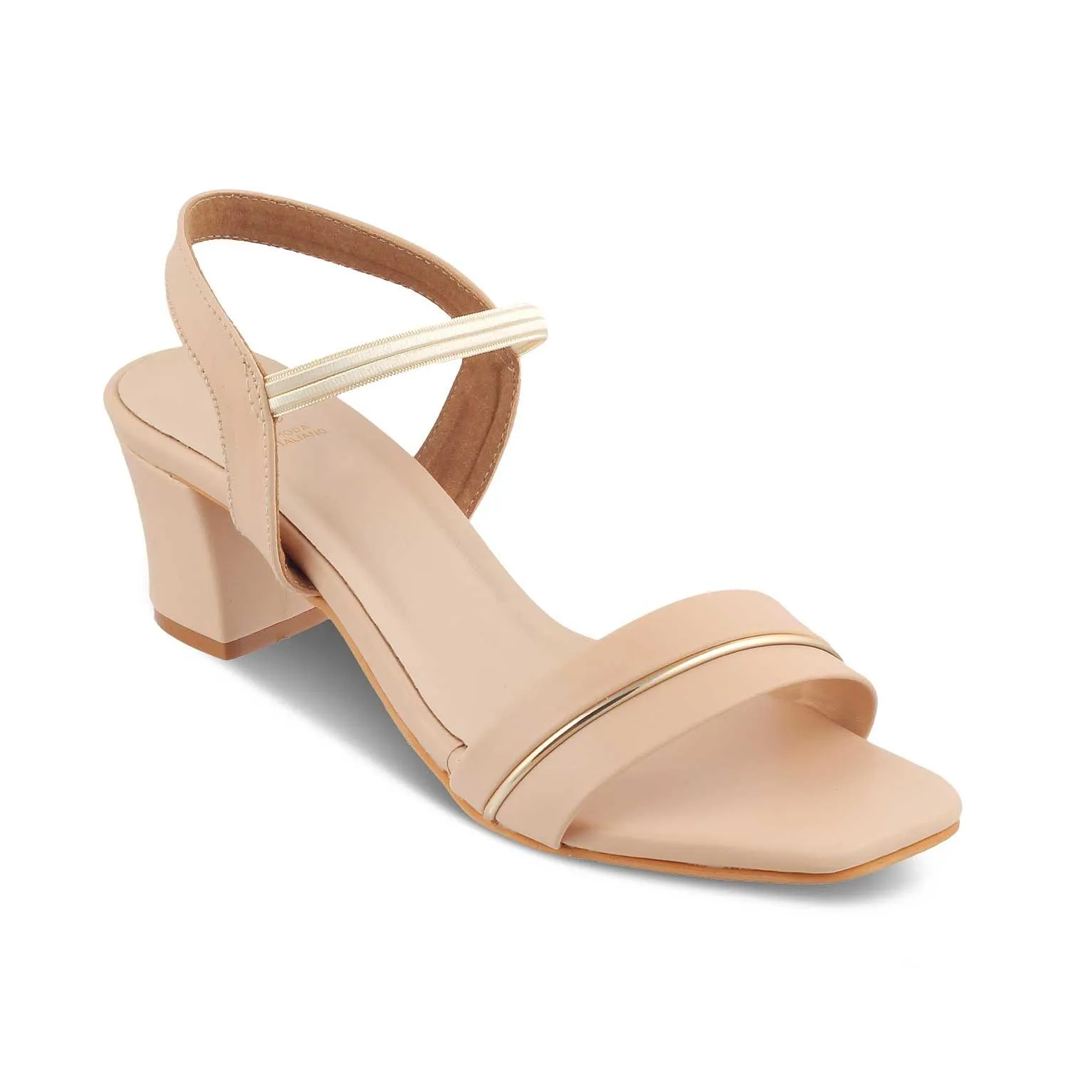 The Rachel-2 Beige Women's Dress Block Heel Sandals Tresmode