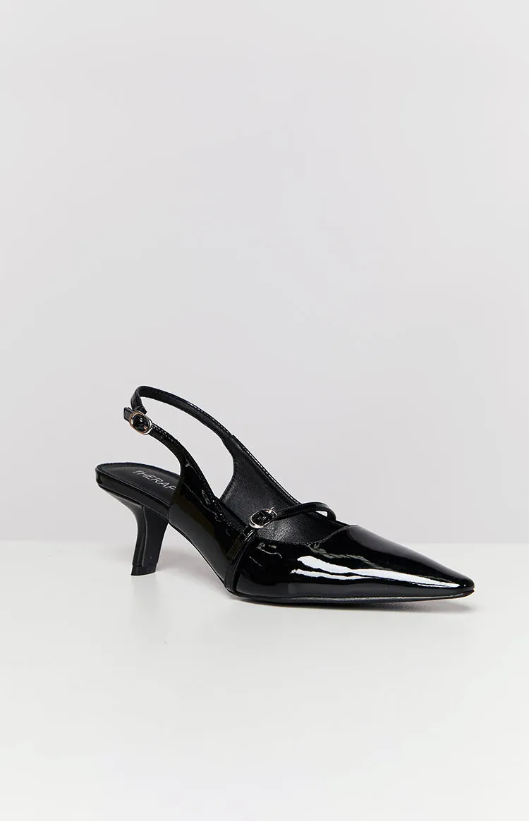 Therapy Parlour Black Patent Heels