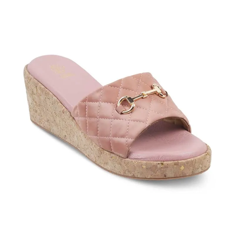 tresmode 229-ELA PINK WOMEN DRESS WEDGE SANDALS EU/38 UK/5