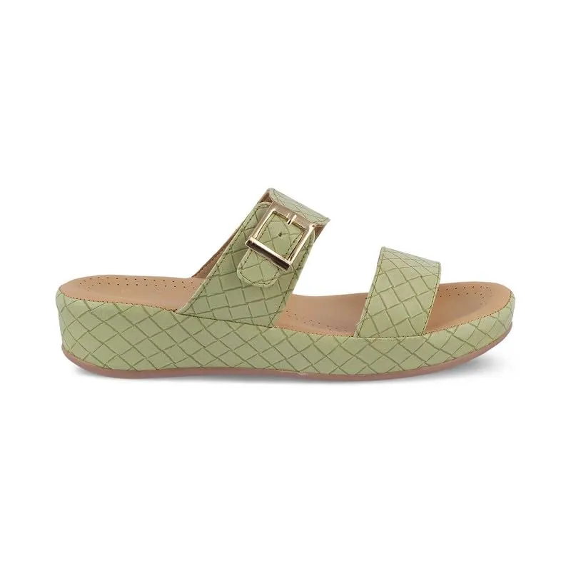 tresmode 231-ARGOS GREEN WOMEN DRESS WEDGE SANDALS EU/38 UK/5