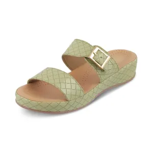 tresmode 231-ARGOS GREEN WOMEN DRESS WEDGE SANDALS EU/38 UK/5