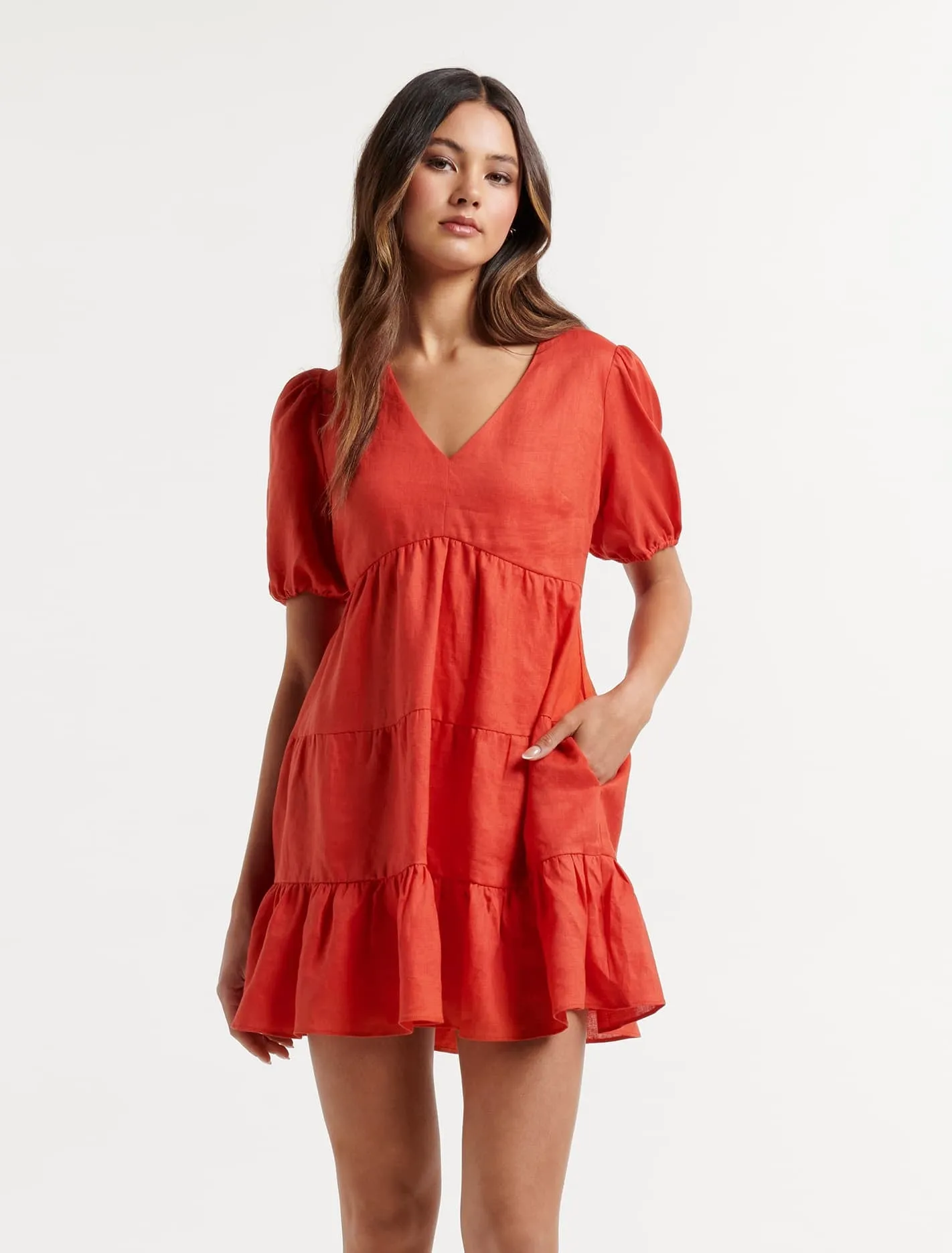 Tuscany Petite Linen Mini Dress