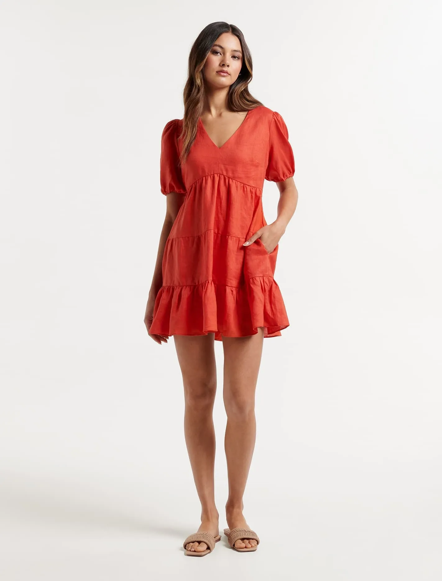 Tuscany Petite Linen Mini Dress