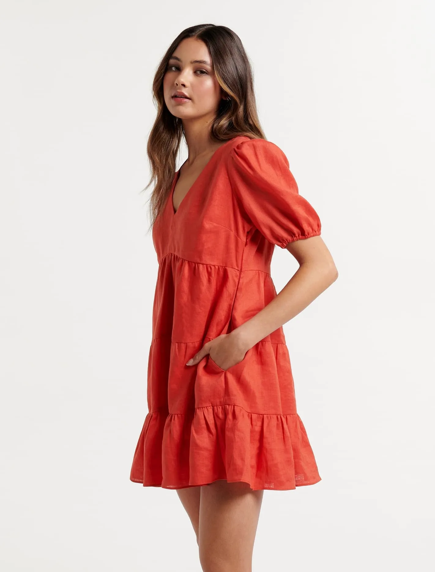 Tuscany Petite Linen Mini Dress