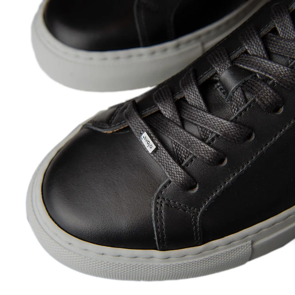 Urban Black Leather Sneakers