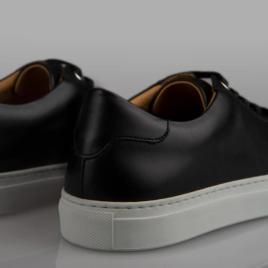 Urban Black Leather Sneakers