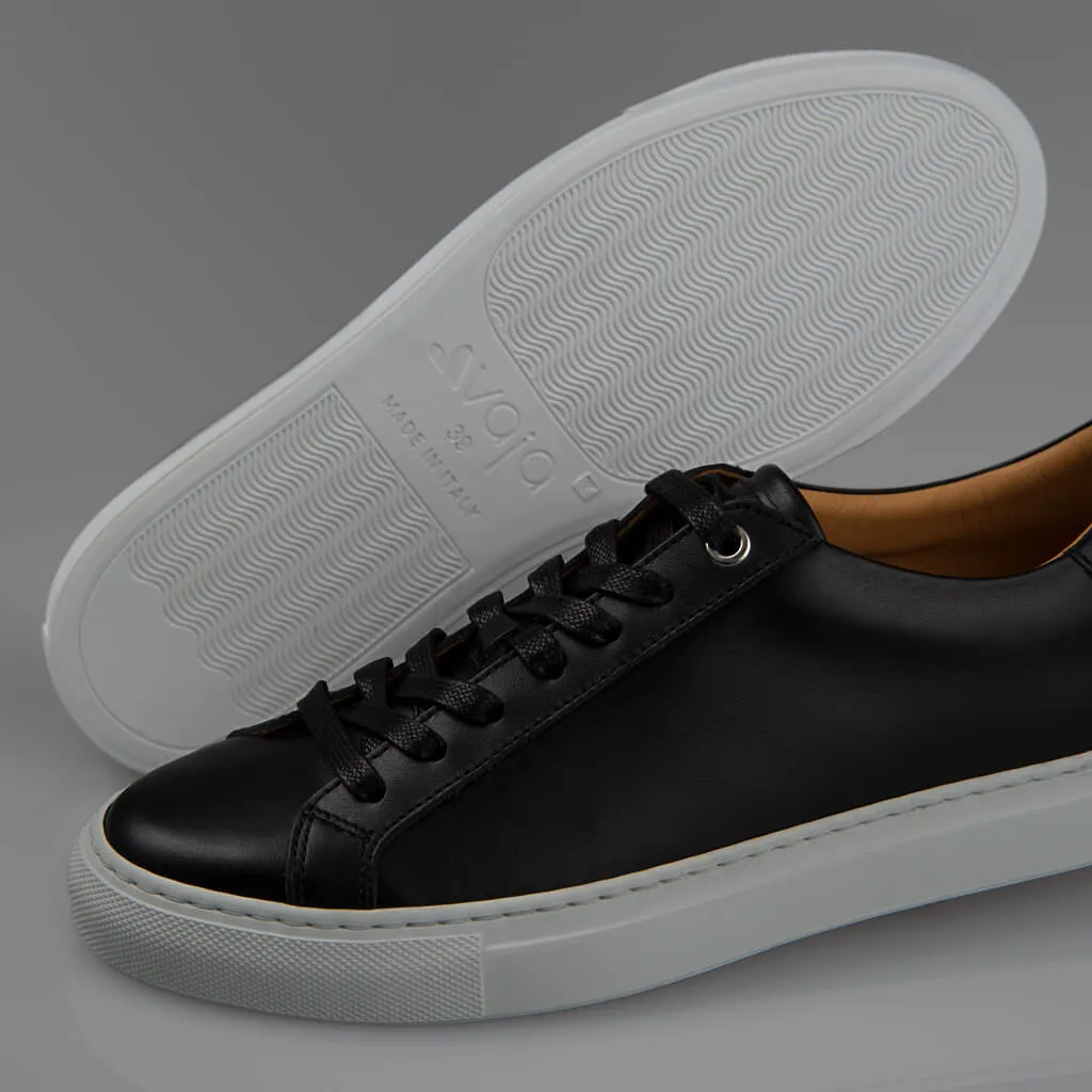 Urban Black Leather Sneakers