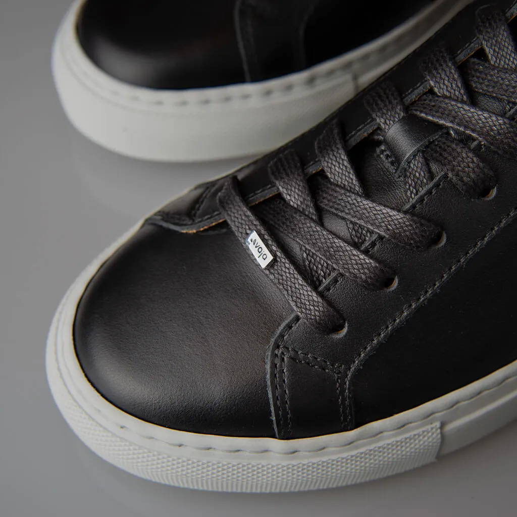 Urban Black Leather Sneakers