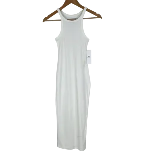 Urban Outfitters White Ribbed Sleeveless Dress UK XL