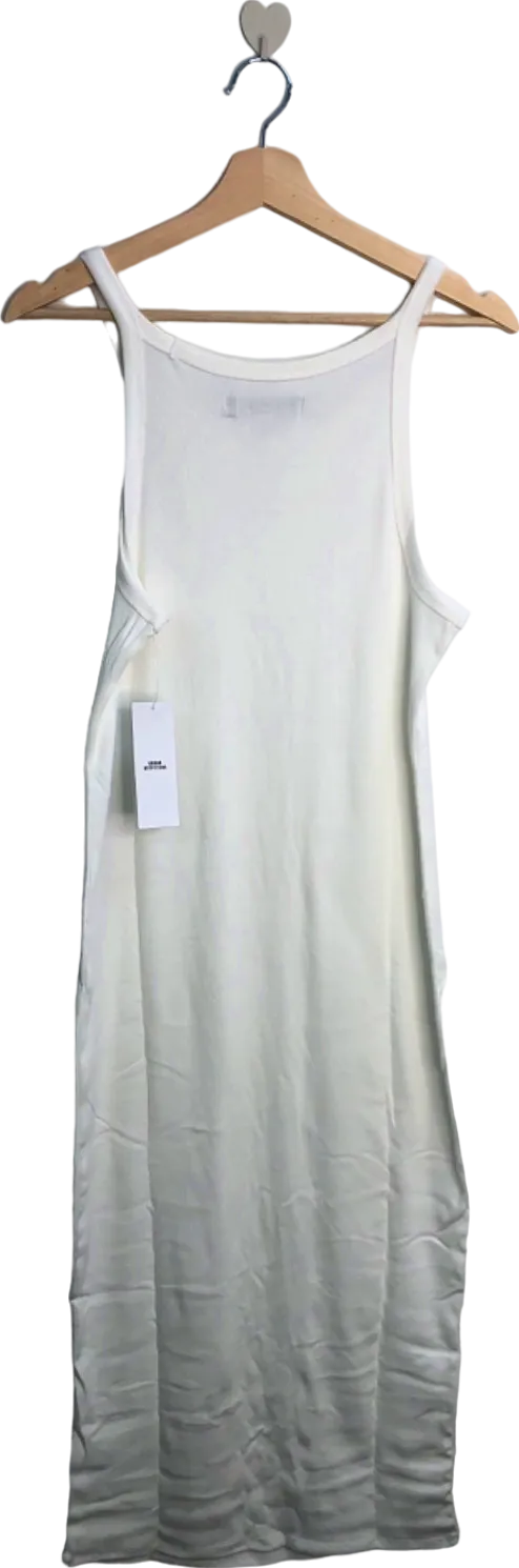 Urban Outfitters White Ribbed Sleeveless Dress UK XL