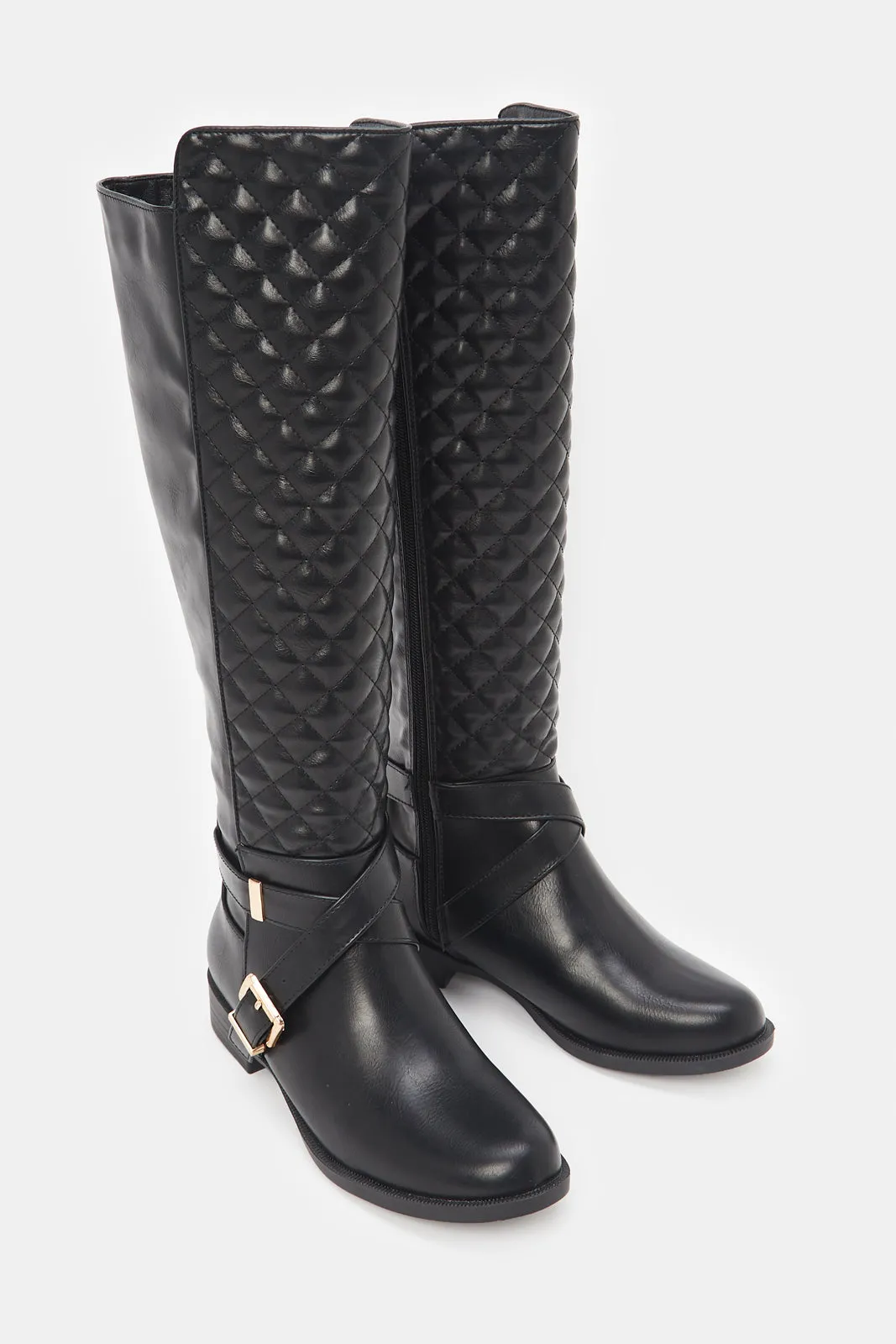 Women Black Knee Boots